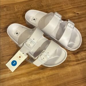 White target sandals nwt